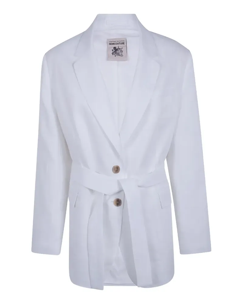 Semicouture belted blazer - Weiß Weiß