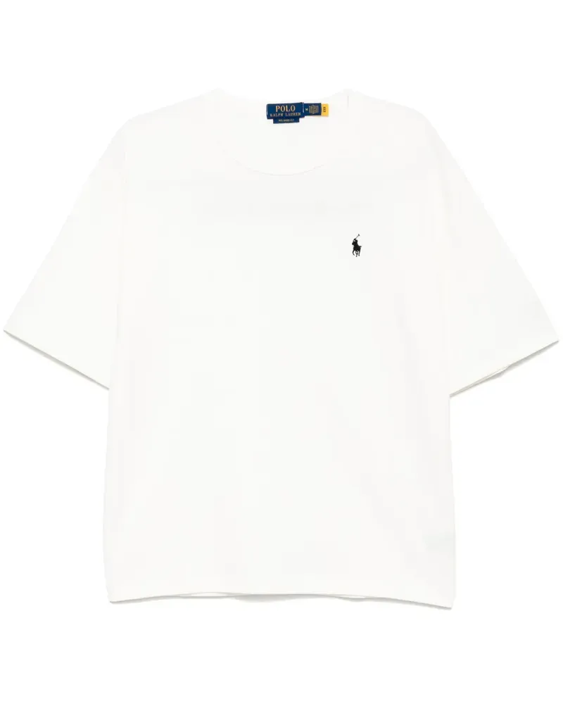 Ralph Lauren T-Shirt mit Polo Pony - Weiß Weiß