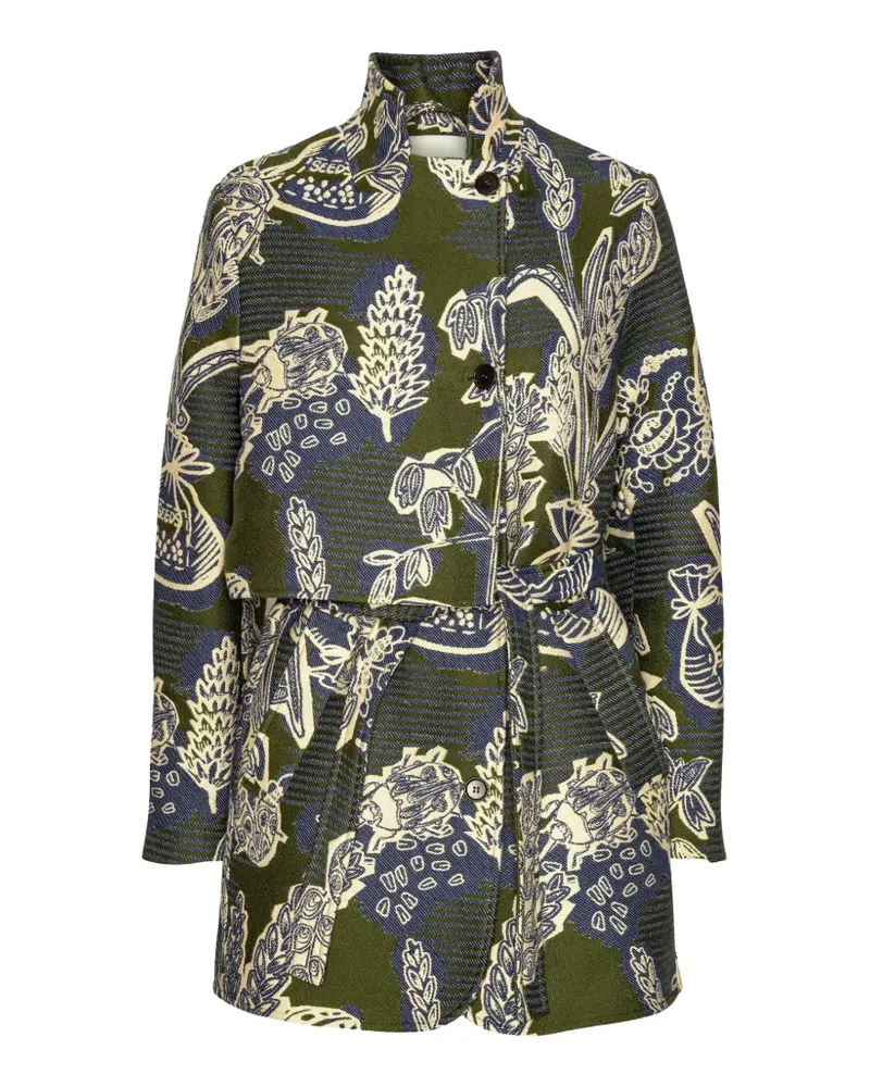 Henrik Vibskov Wheel jacquard-woven belted jacket - Grün Grün