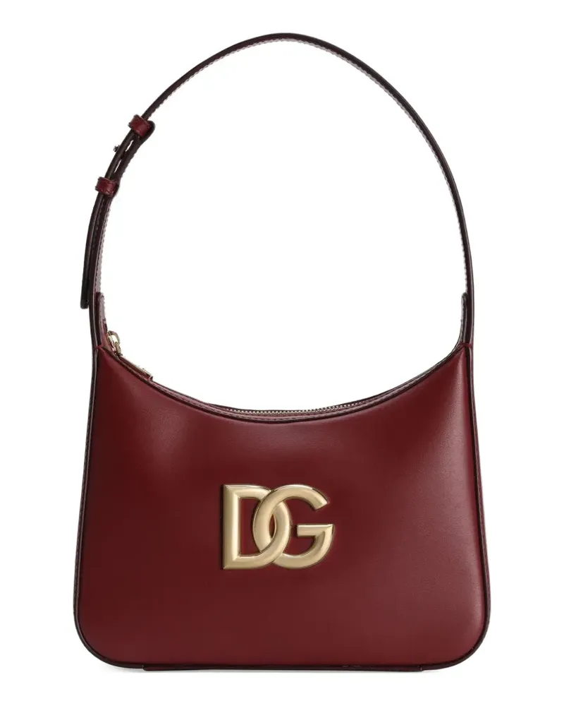 Dolce & Gabbana Schultertasche aus Leder - Rot Rot