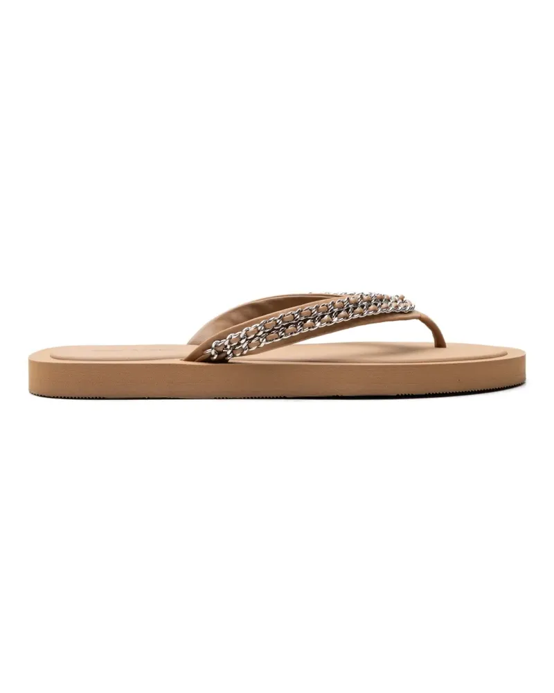 Tory Burch Kira chain flip-flops - Nude Nude
