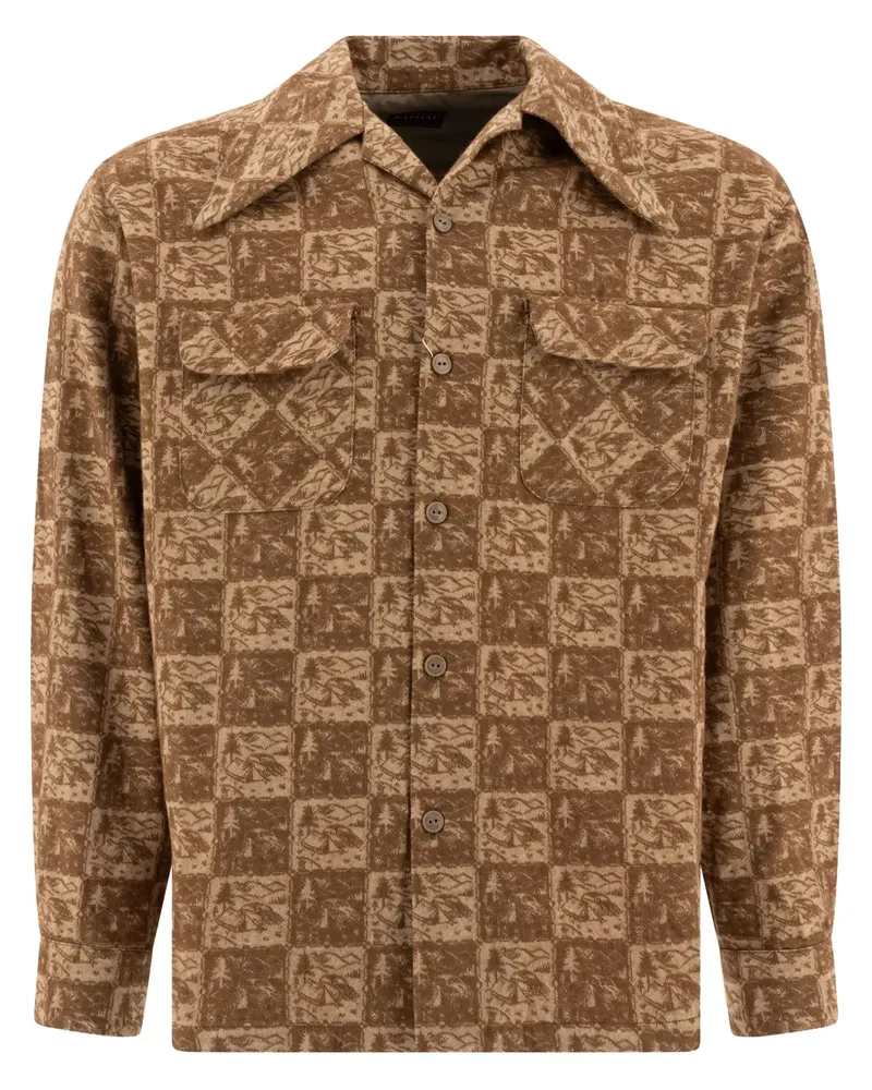 KAPITAL Jacke mit Schachbrettmuster - Braun Braun