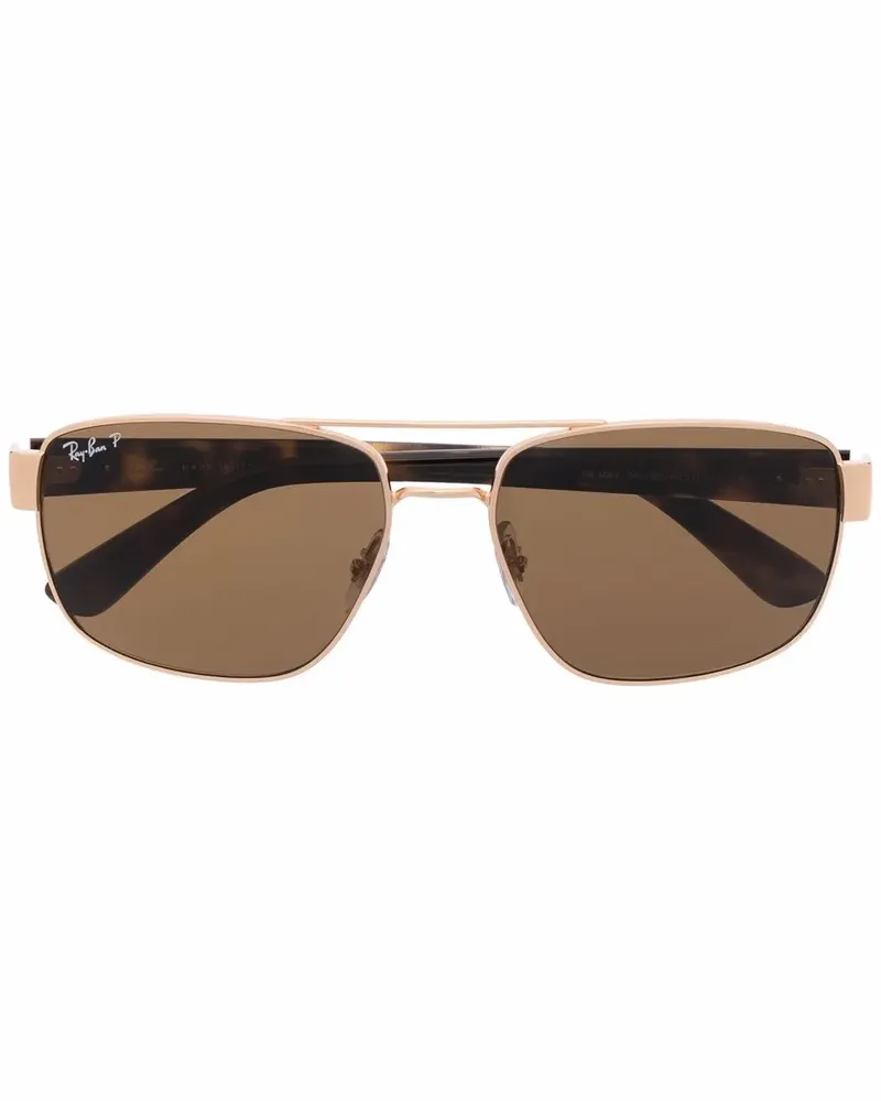Ray Ban Sonnenbrille mit eckigem Gestell - Braun Braun