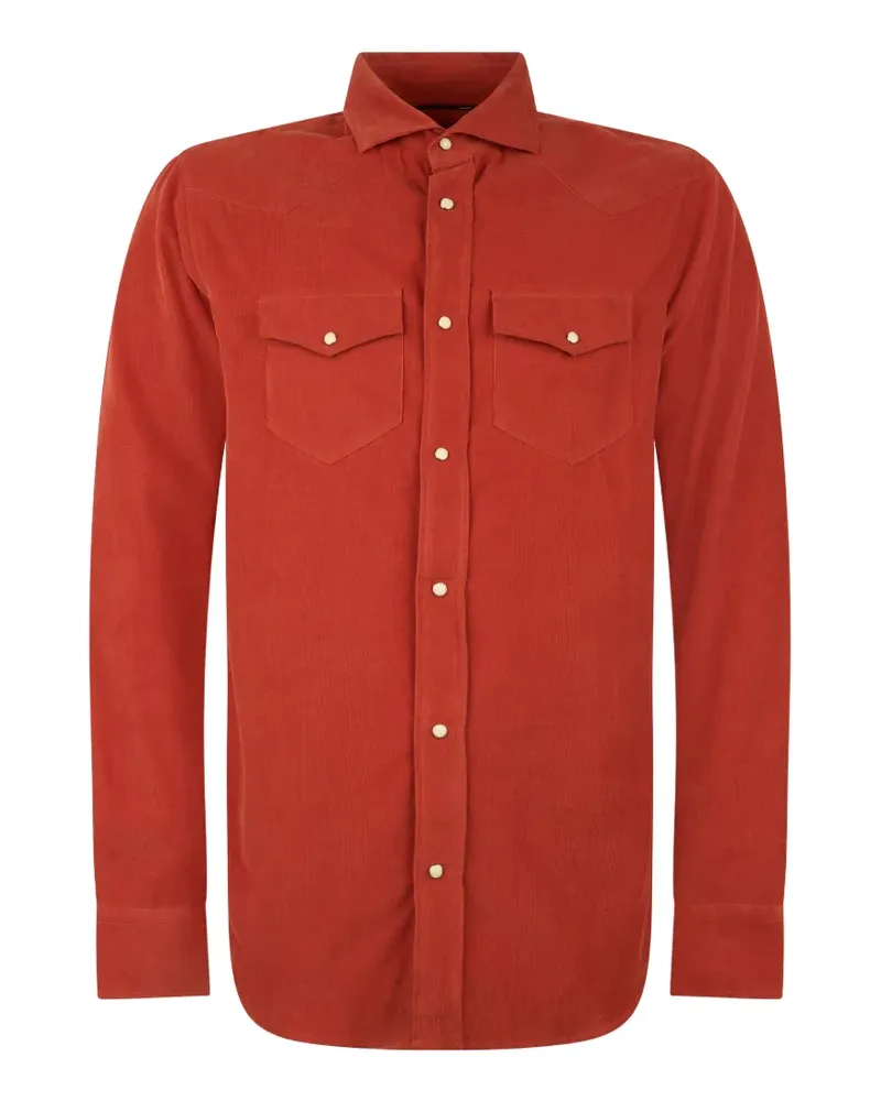 MOORER Klassisches Hemd - Orange Orange