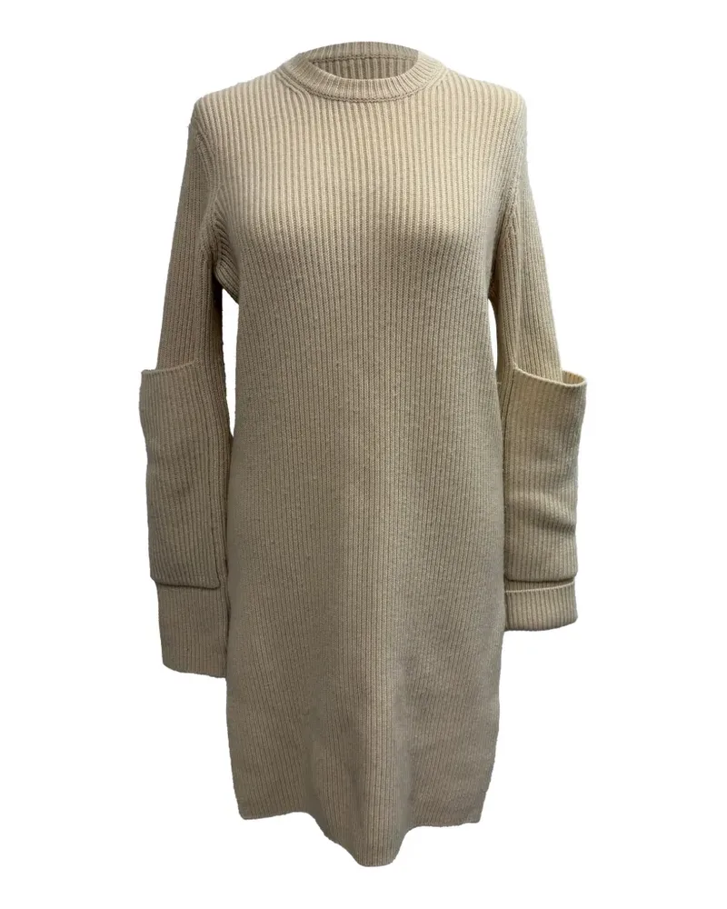 Joseph Ribbed-knit side-slit sweater dress - Nude Nude