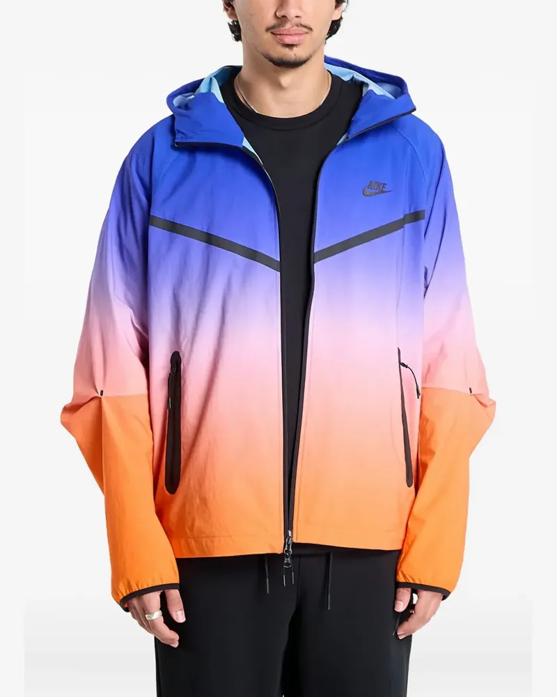 Nike zip-fastening hooded jacket - Blau Blau
