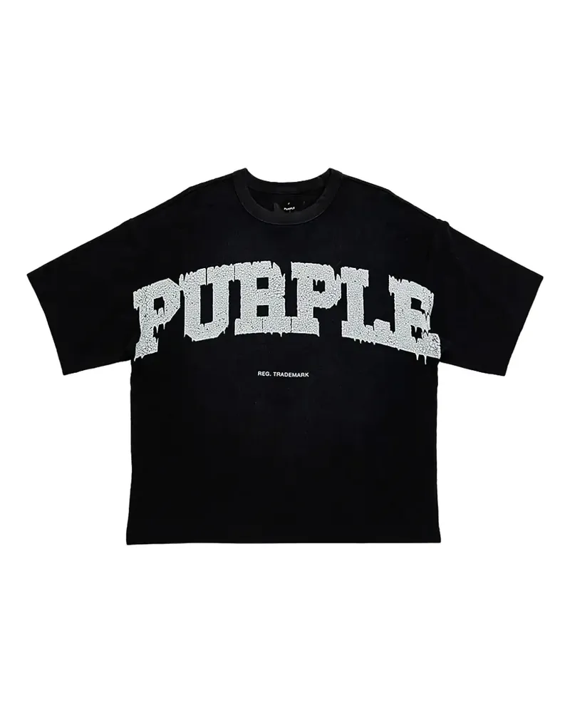 PURPLE BRAND logo-print jersey T-shirt - Schwarz Schwarz