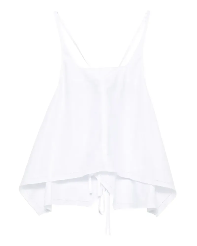 LOW CLASSIC flared sleeveless top - Weiß Weiß