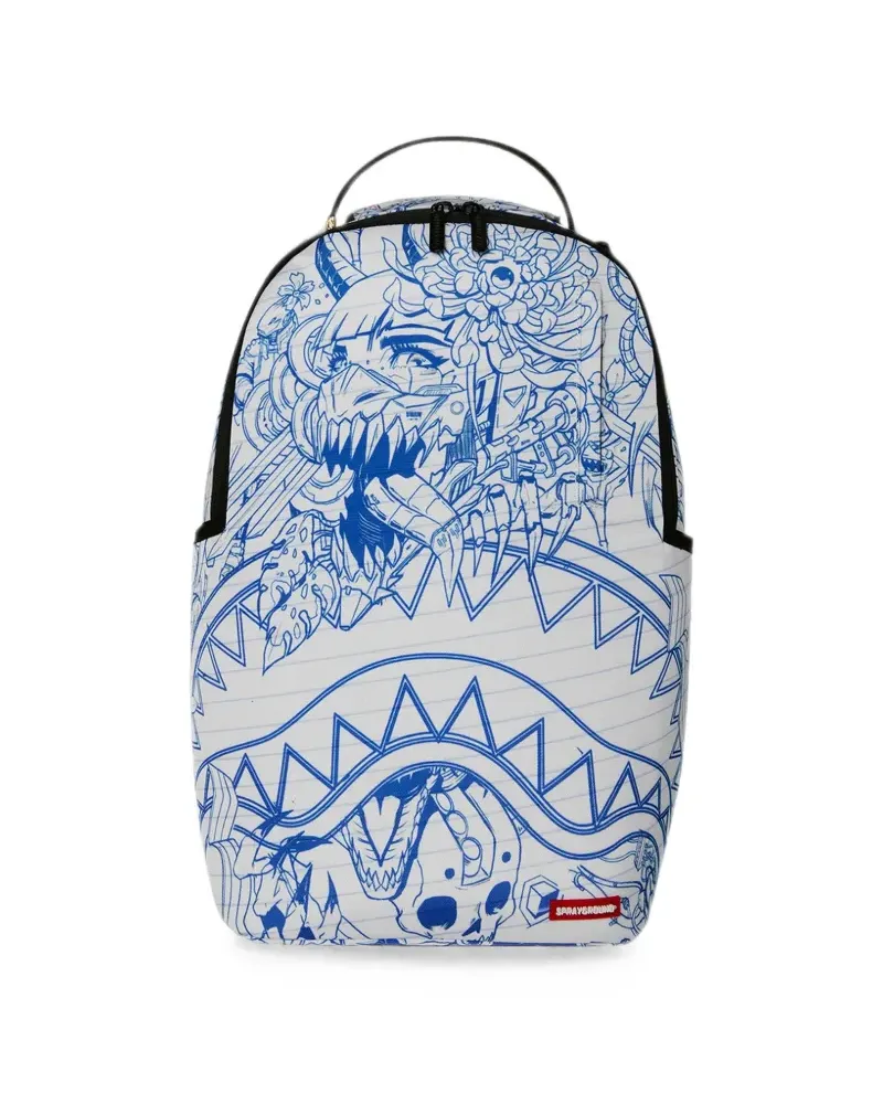 Sprayground Depth Off the Sketch Rucksack - Weiß Weiß