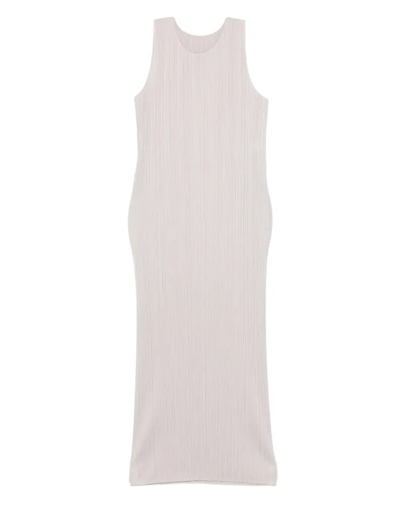 Issey Miyake pleated maxi dress - Grau Grau