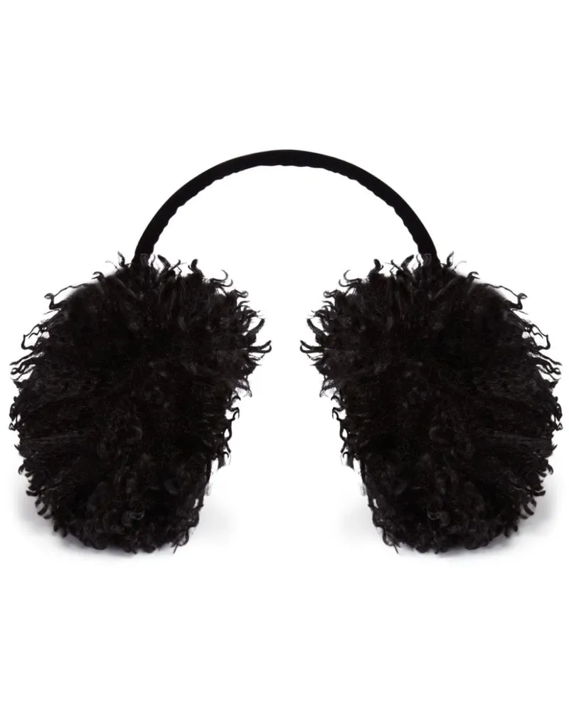Nina Ricci Ohrenschützer aus Faux Fur - Schwarz Schwarz