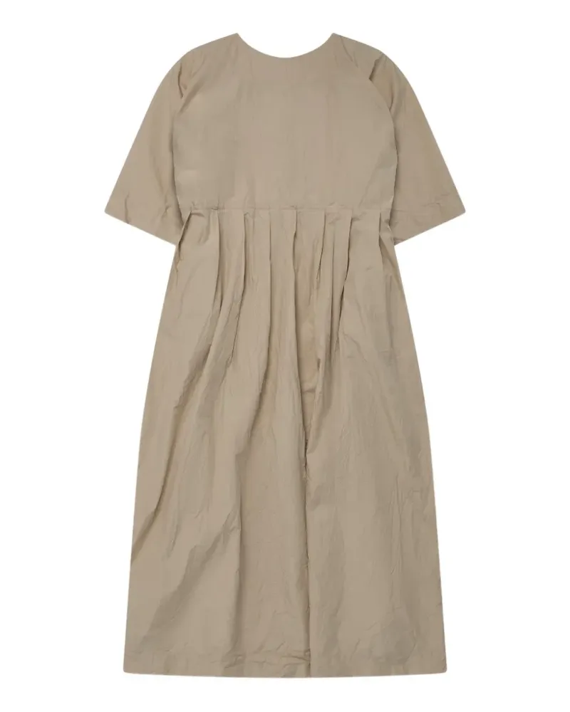 Daniela Gregis pleated crinkled-finish midi dress - Nude Nude