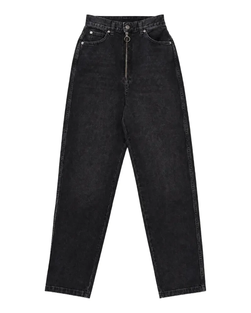 Frame Denim Ausgeblichene Jeans mit Reißverschluss - Schwarz Schwarz