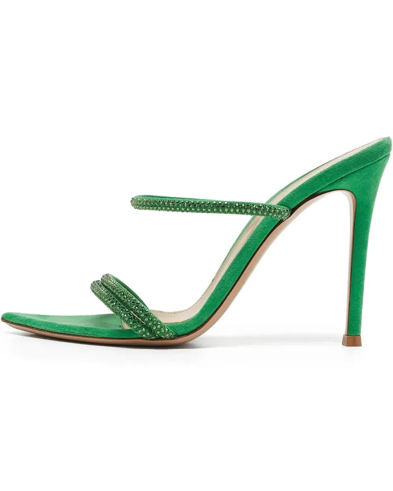Gianvito Rossi Pre-owned Cannes Mules mit Strassverzierung 70mm - Grün Grün
