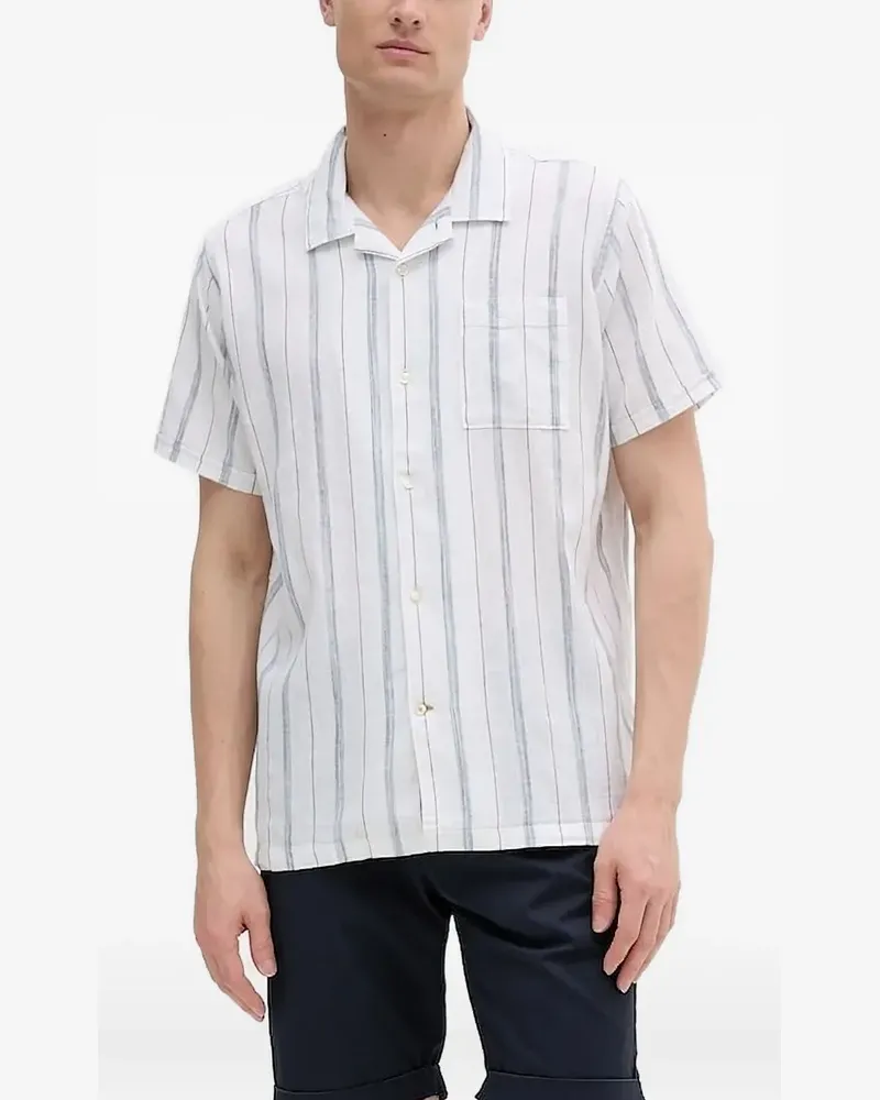Barbour Gestreiftes Hemd - Weiß Weiß