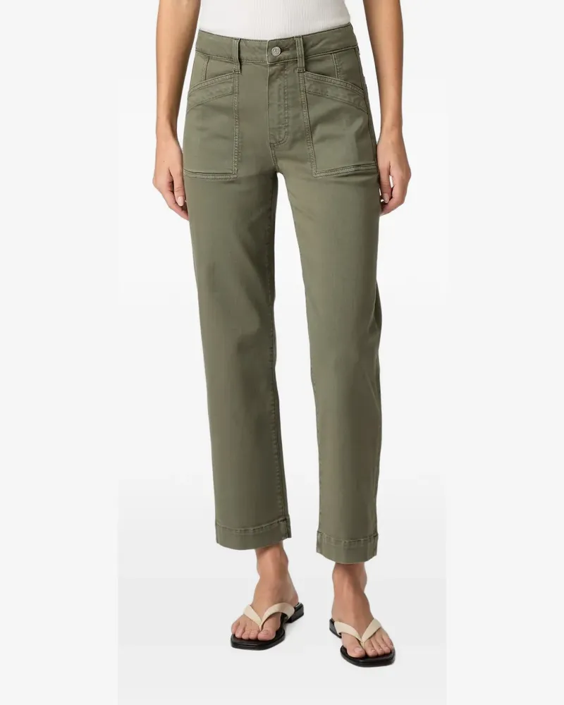 Paige Gerade Quincy Jeans mit aufgesetzten Taschen - Grün Grün