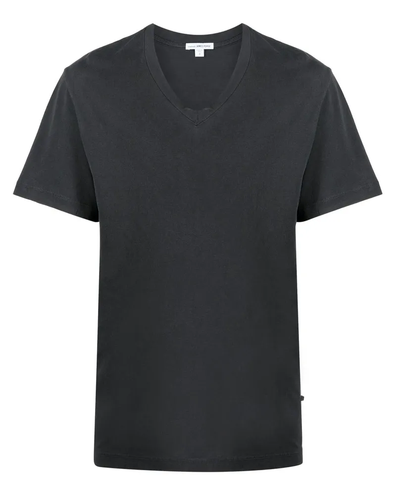 James Perse T-Shirt mit V-Ausschnitt - Grau Grau