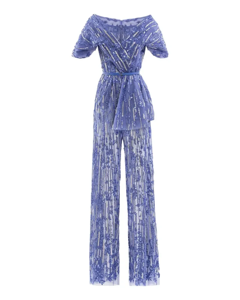 Saiid Kobeisy sequin-embroidered jumpsuit - Violett Violett