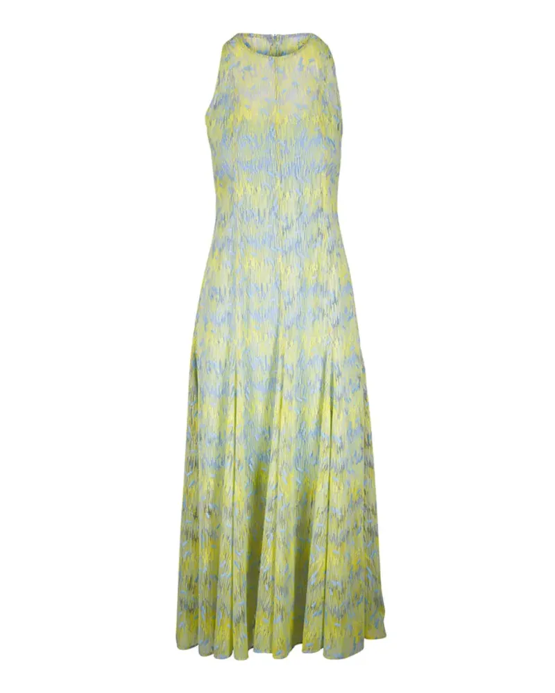 Akris sleeveless print midi dress - Gelb Gelb