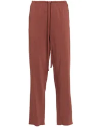 forte_forte Tapered-Hose mit Bügelfalten Braun