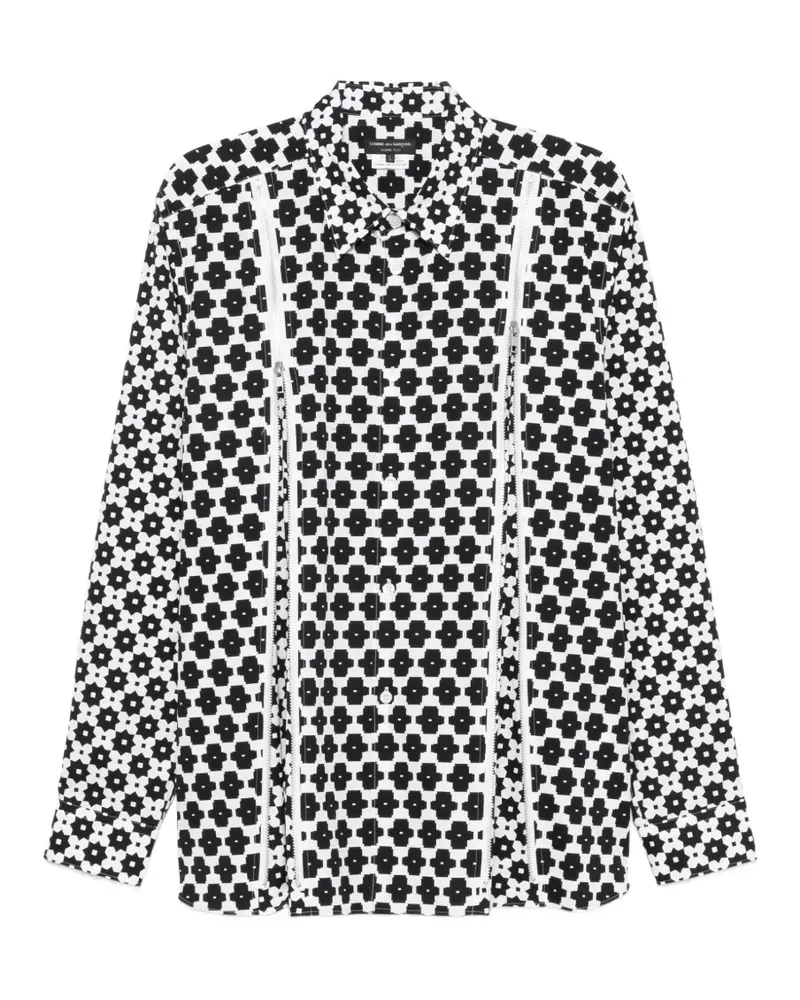 Comme des Garçons geometric-pattern shirt - Schwarz Schwarz