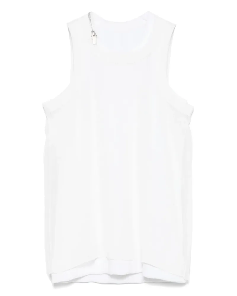 Sacai Trägershirt mit Rundhalsausschnitt - Weiß Weiß