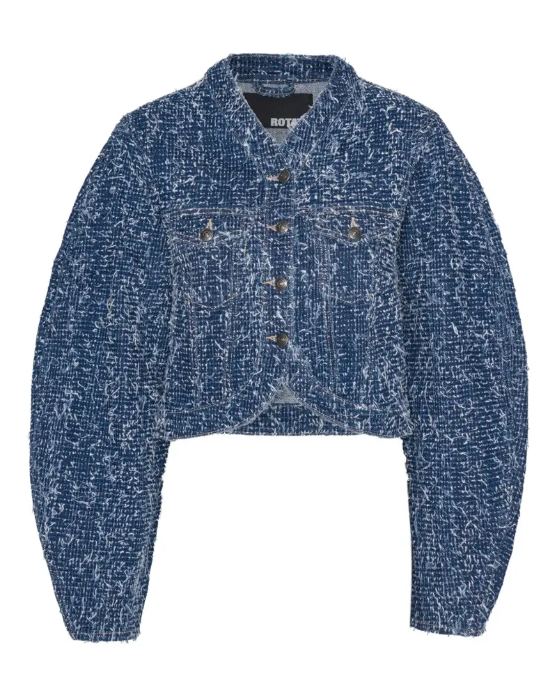 ROTATE Birger Christensen Jeansjacke mit langen Ärmeln - Blau Blau