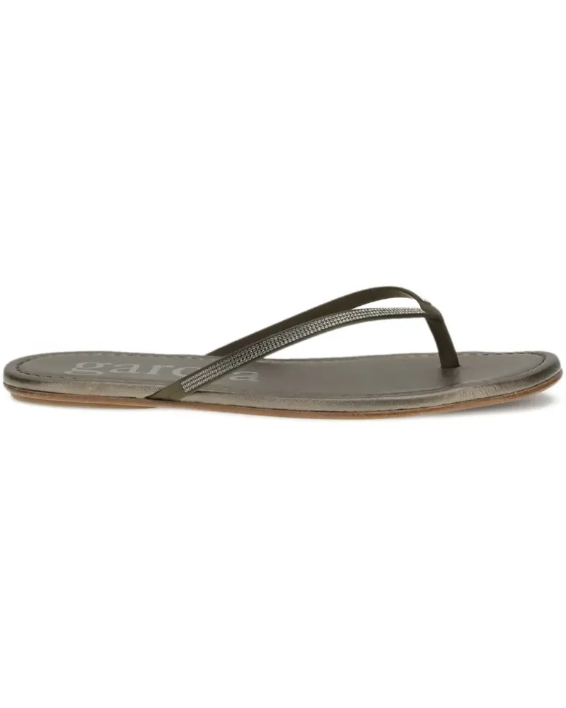 Pedro Garcia embellished thong sandals - Grau Grau