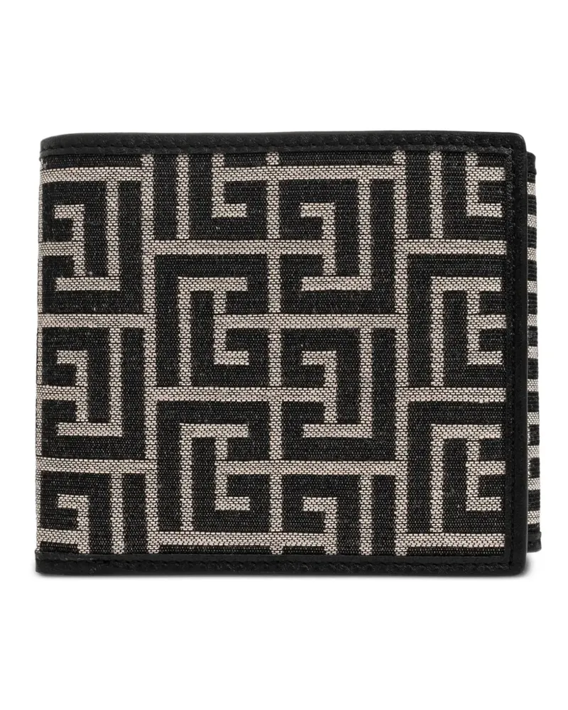 Balmain monogram canvas wallet - Schwarz Schwarz