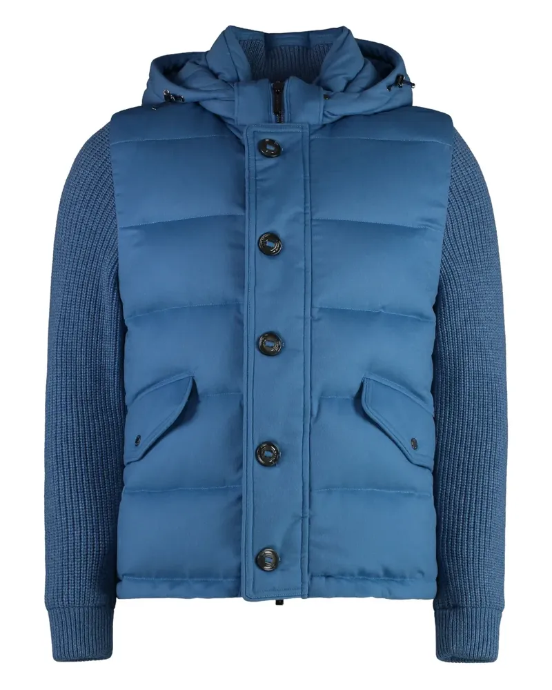 MOORER Foscolo Steppjacke mit Kapuze - Blau Blau