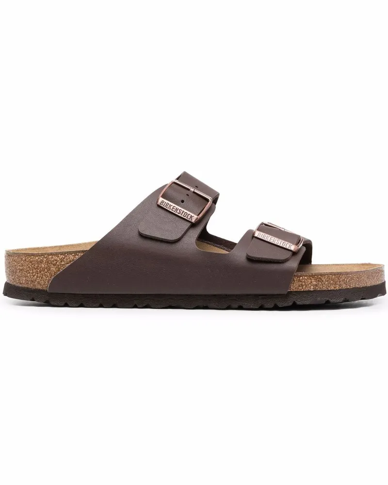 Birkenstock Arizona Pantoletten mit Schnallen - Braun Braun