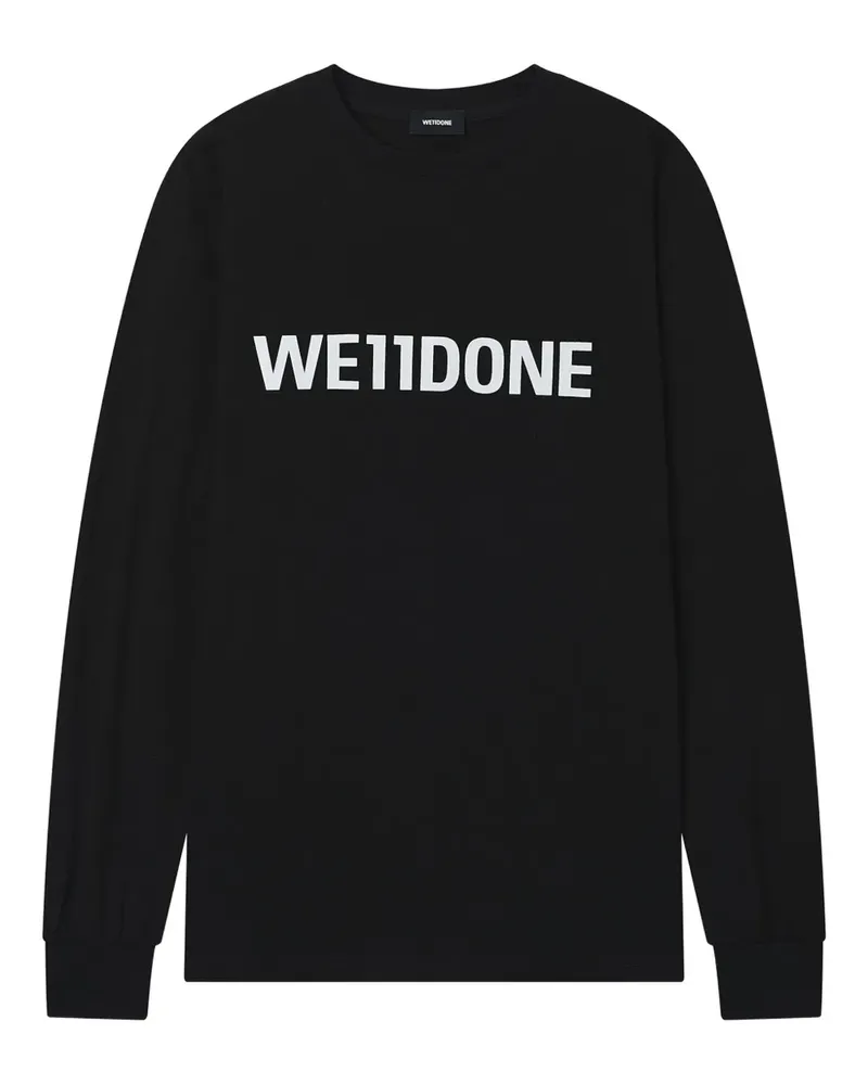 WE 11 DONE T-Shirt mit Logo-Print - Schwarz Schwarz