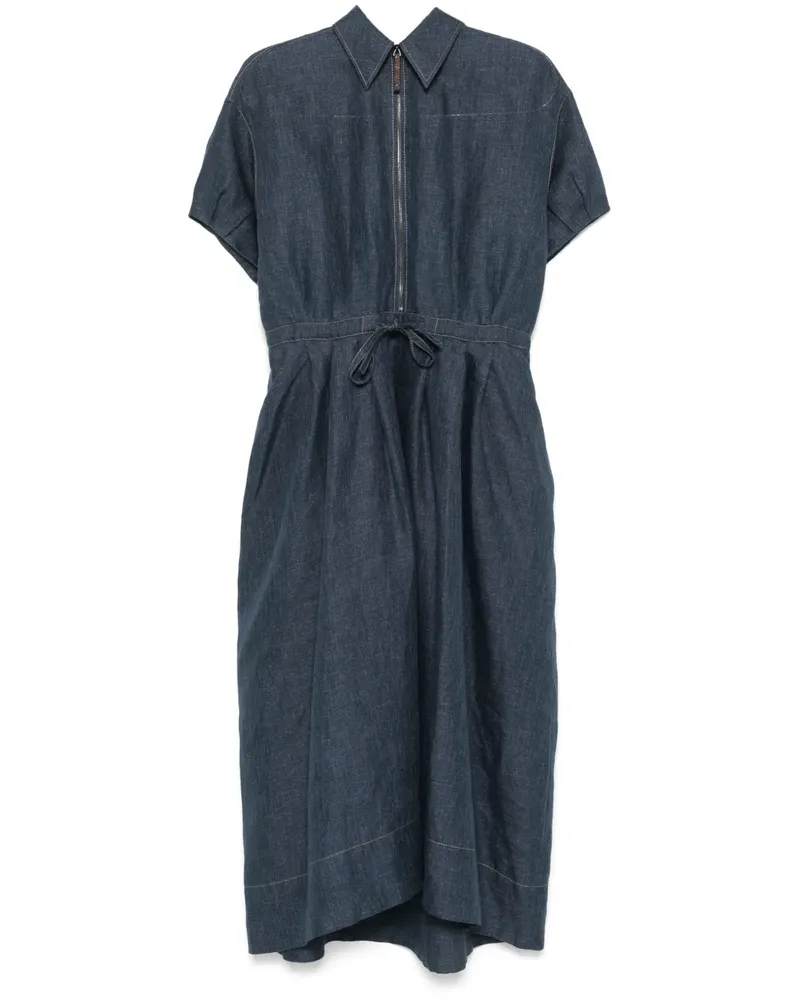 Brunello Cucinelli Jeans-Maxikleid - Blau Blau