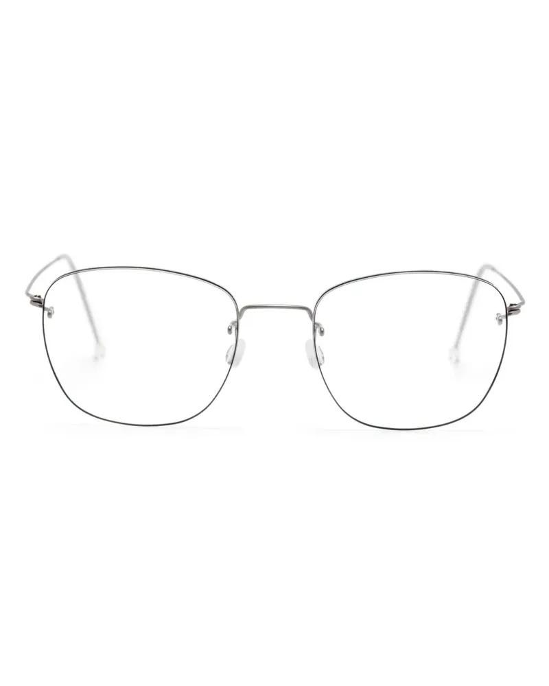Lindberg Brille mit eckigem Gestell - Grau Grau