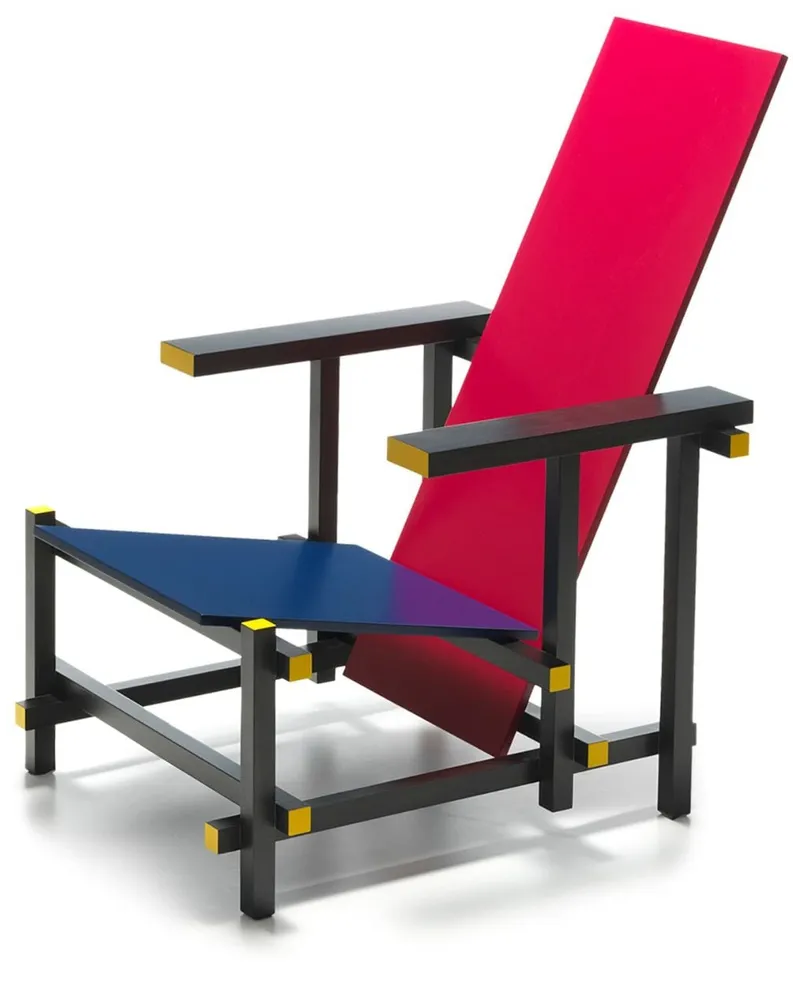 Cassina Roter und blauer Stuhl Rot