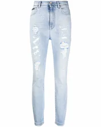 Dolce & Gabbana Grace Distressed-Jeans Blau