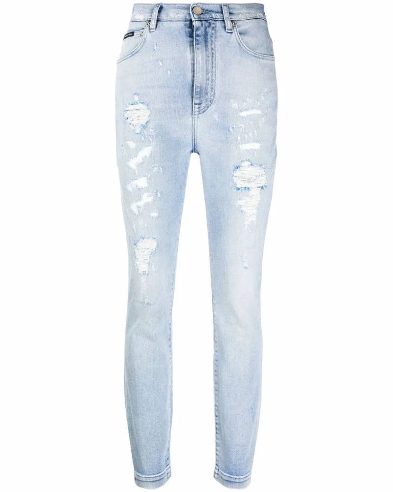 Dolce & Gabbana Grace Distressed-Jeans - Blau Blau
