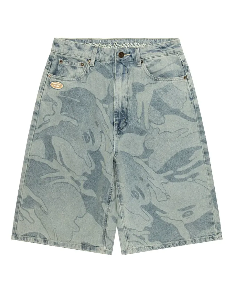 BAPE Shorts mit Logo-Stickerei - Blau Blau