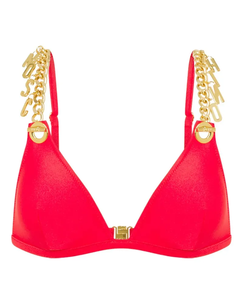 Moschino Bikinioberteil mit Ketten - Rot Rot