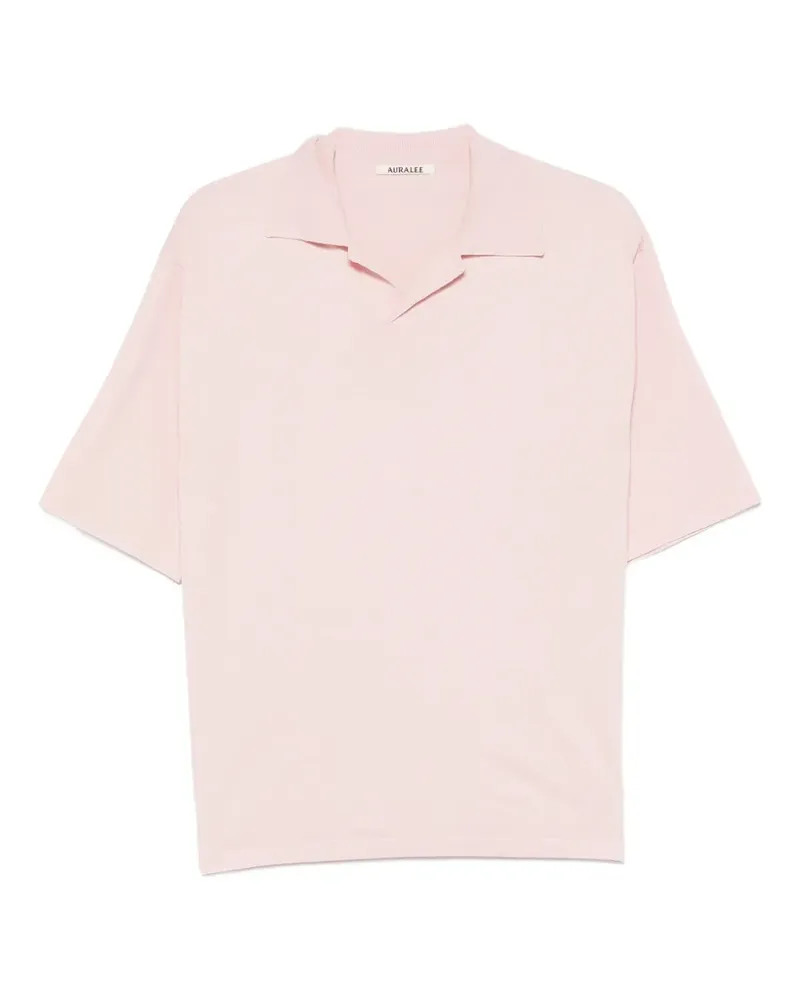 AURALEE Tussah high-gauge silk T-shirt - Rosa Rosa
