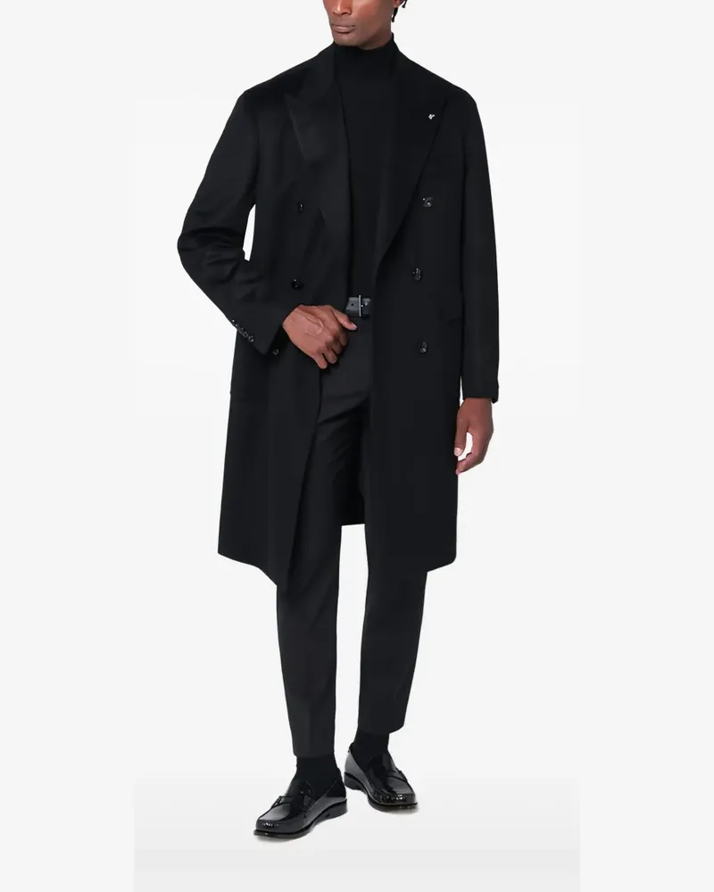 Tagliatore Doppelreihiger Mantel - Schwarz Schwarz