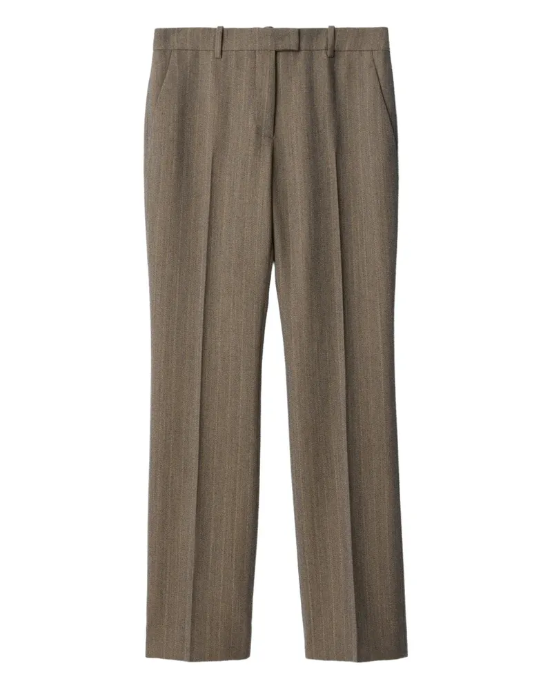 Burberry Gerade Hose mit Streifen - Grau Grau