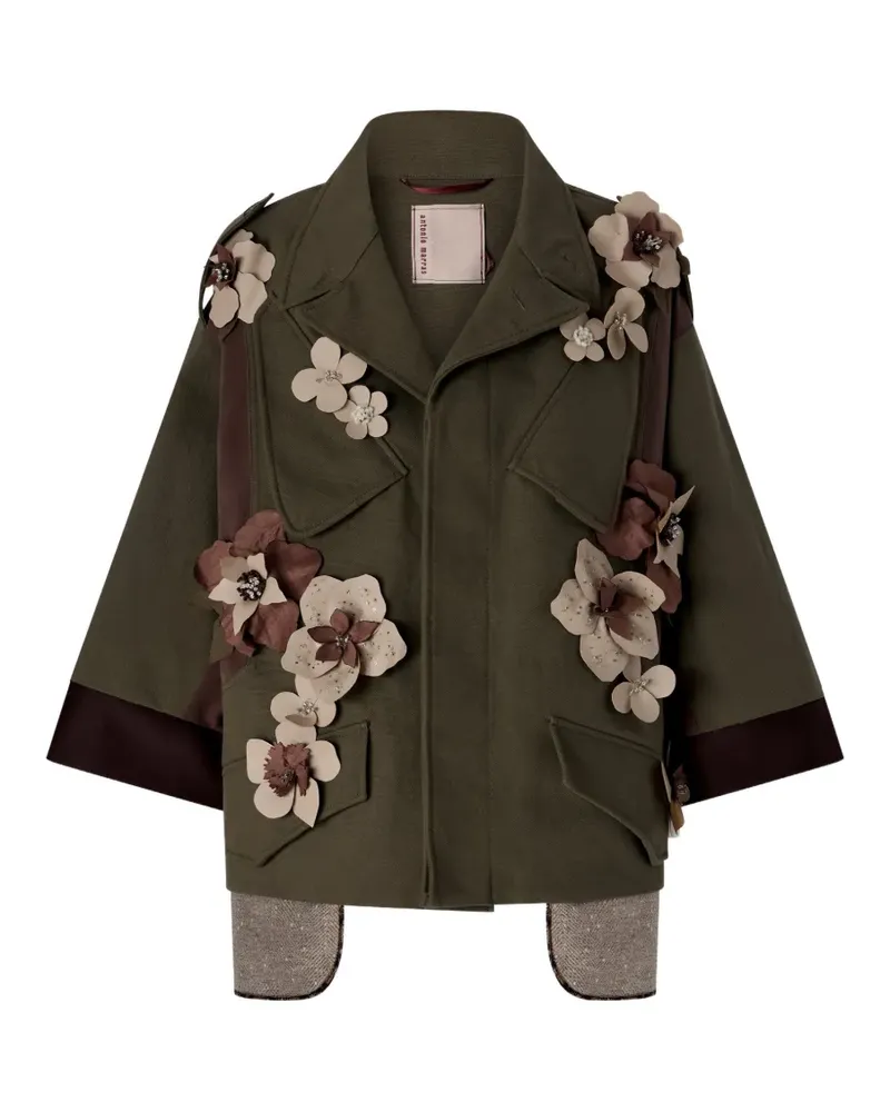 Antonio Marras Parka mit Blumenapplikation - Grün Grün