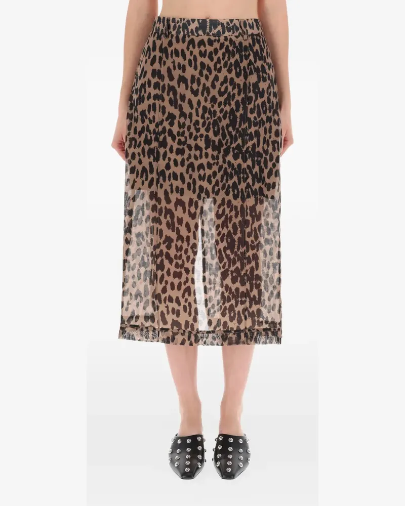 Baum und Pferdgarten animal-print pleated skirt - Nude Nude