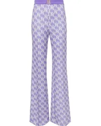 Elisabetta Franchi Palazzohose mit Print Violett