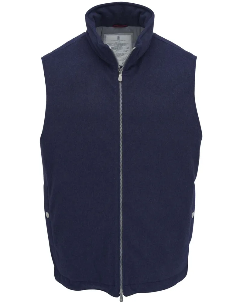 Brunello Cucinelli Weste aus Wolle - Blau Blau