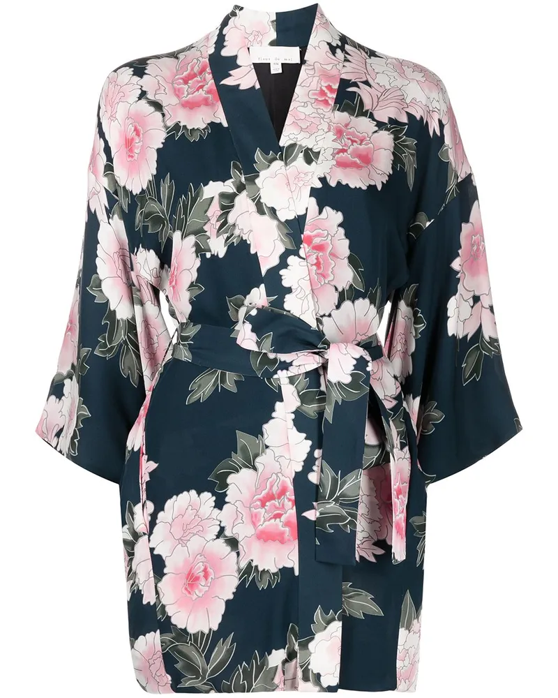 Fleur Du Mal Haori Seidenkleid - Blau Blau