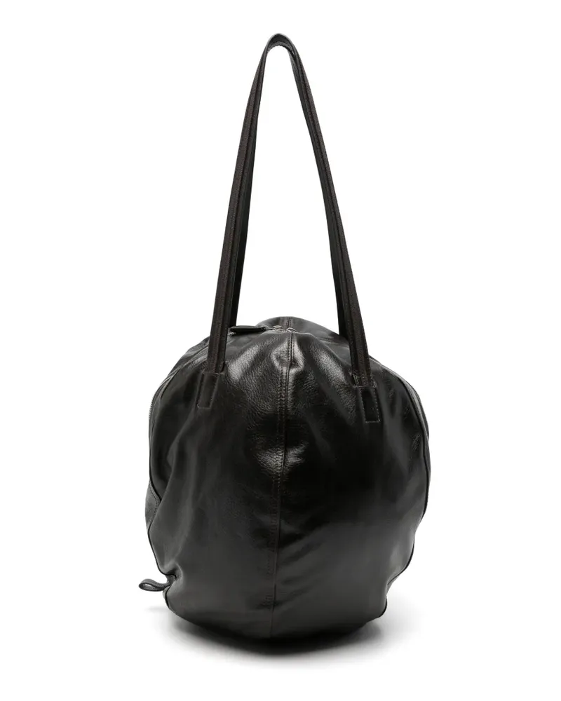 Christophe Lemaire Helmet leather hobo bag - Braun Braun