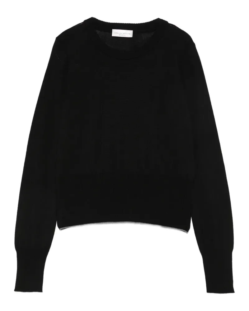 Roberto Collina ribbed-knit crew-neck sweater - Schwarz Schwarz