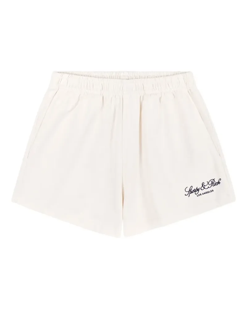 SPORTY & RICH Vendome LA Shorts mit Stickerei - Nude Nude